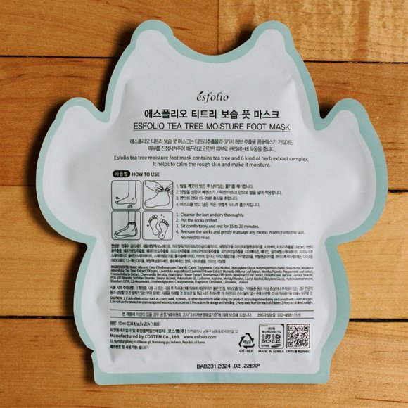 🆕 ESFOLIO TEA TREE MOISTURE FOOT MASK - Picture 2 of 2